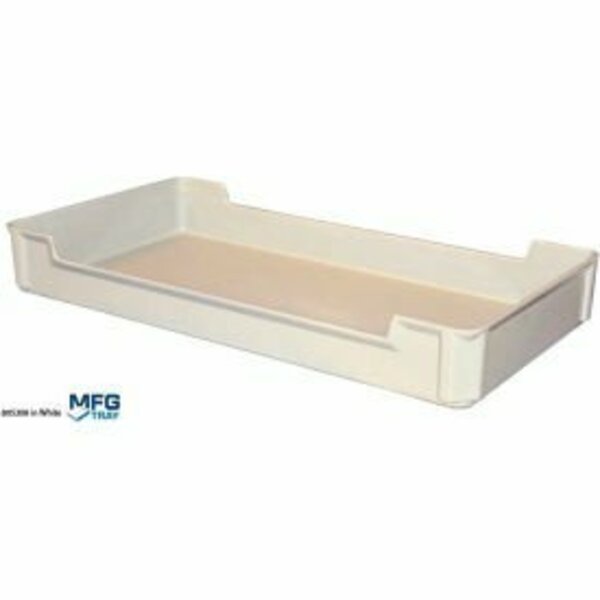 Mfg Tray Molded Fiberglass Stacking Ventilation Tray with Drop Sides 30 3/8" x 15 7/8" x 4 1/8" White 8053085269